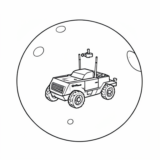 Printable outline of Moon Rover