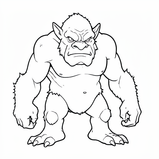 Printable outline of Ogre