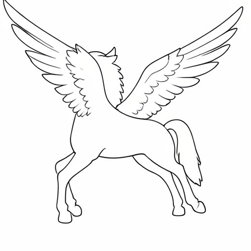 Printable outline of Pegasus
