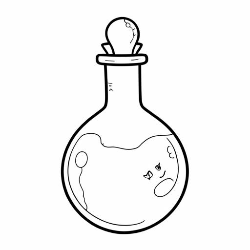 Printable outline of Potion Bottle