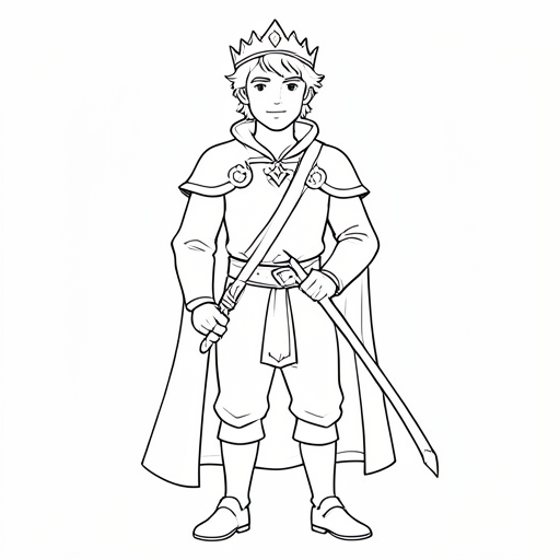 Printable outline of Prince