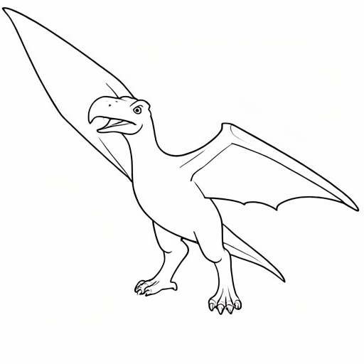Printable outline of Pterodactyl