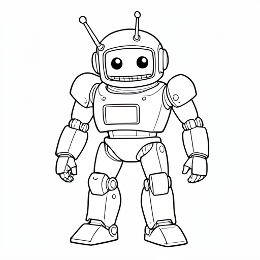 Printable outline of Robot