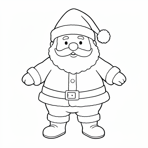 Printable outline of Santa Claus