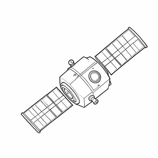Printable outline of Satellite