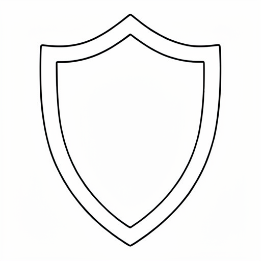 Printable outline of Shield