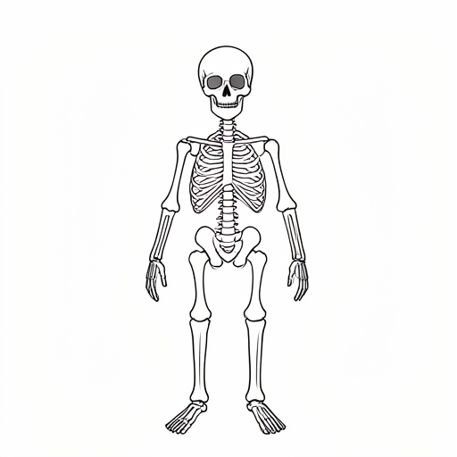Printable outline of Skeleton