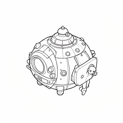 Printable outline of Space Station
