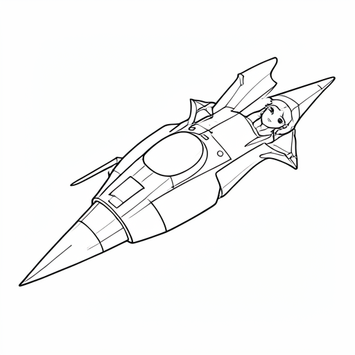 Printable outline of Spaceship