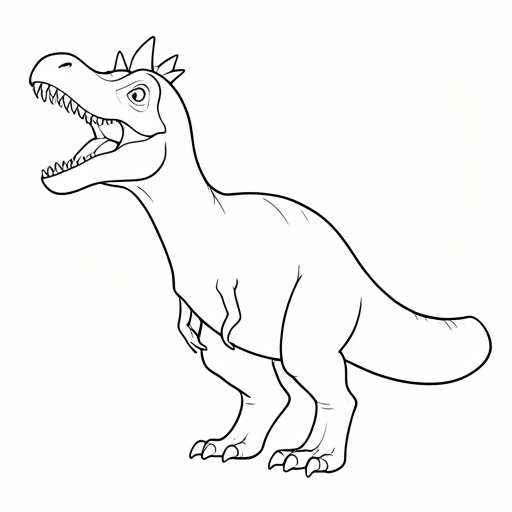 Printable outline of Spinosaurus