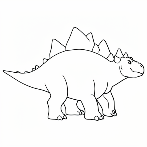 Printable outline of Stegosaurus