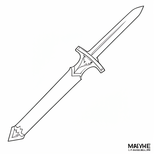 Printable outline of Sword