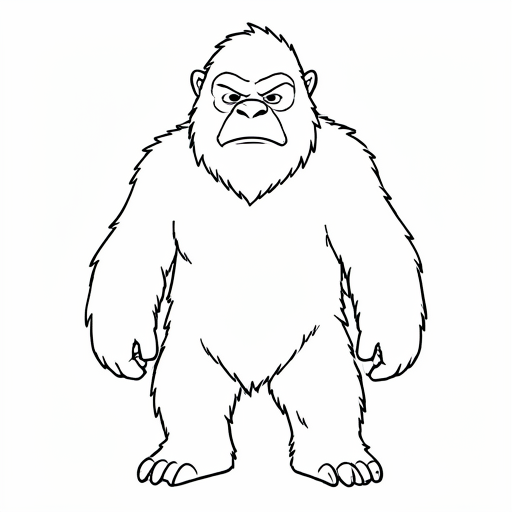 Printable outline of Yeti