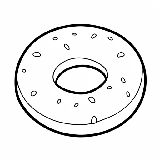 Printable outline of Bagel