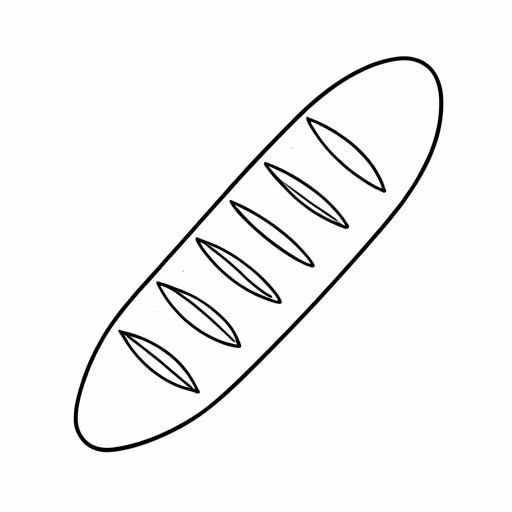 Printable outline of Baguette