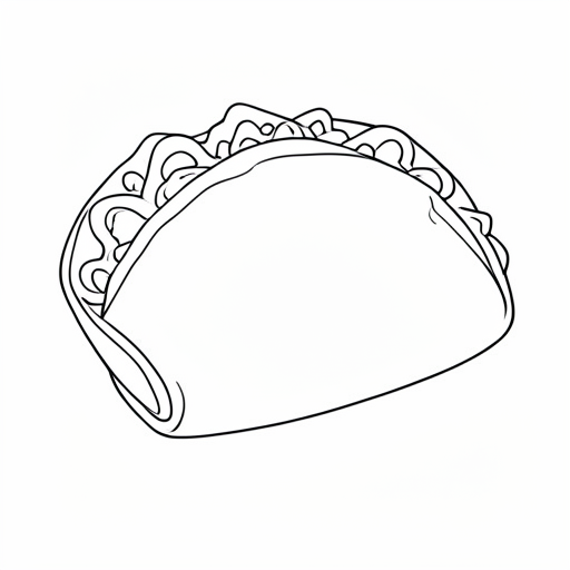 Printable outline of Burrito