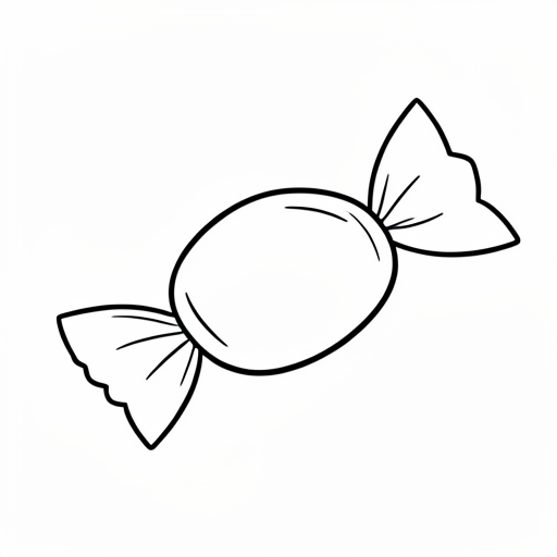 Printable outline of Candy