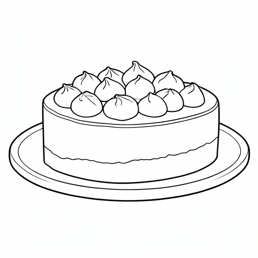 Printable outline of Cheesecake