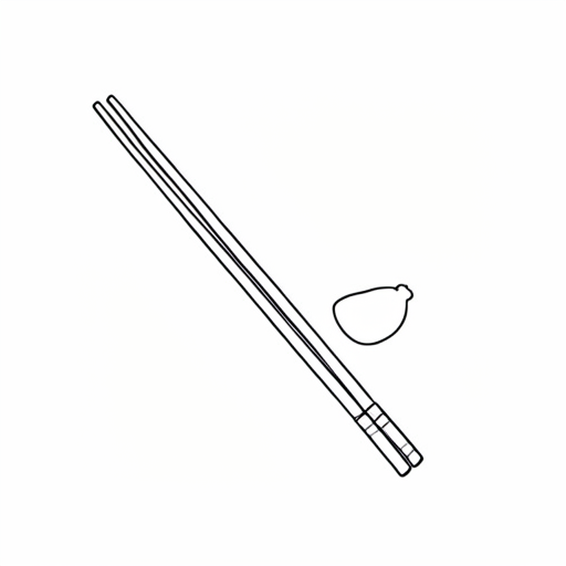 Printable outline of Chopsticks