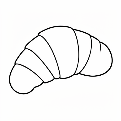 Printable outline of Croissant