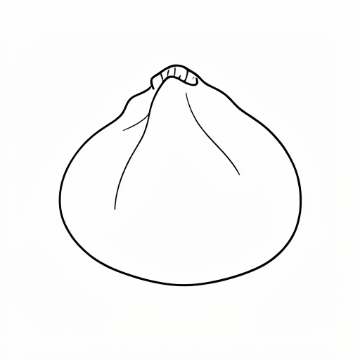 Printable outline of Dumpling
