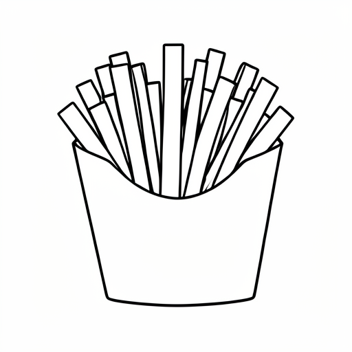 Printable outline of French Fries