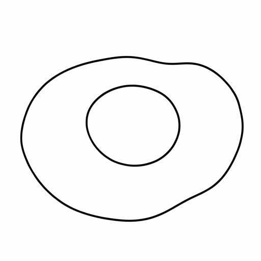 Printable outline of Fried Egg