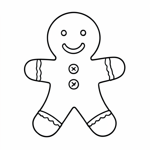 Printable outline of Gingerbread Man