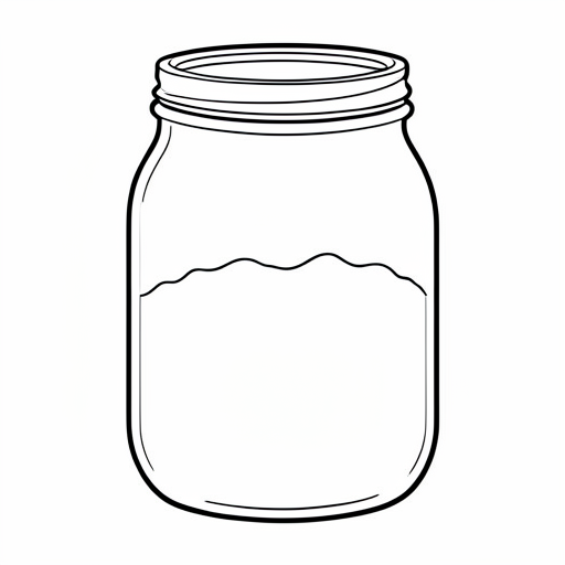 Printable outline of Jam Jar
