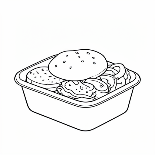 Printable outline of Lunchbox
