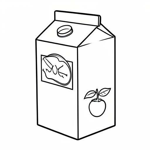 Printable outline of Milk Carton