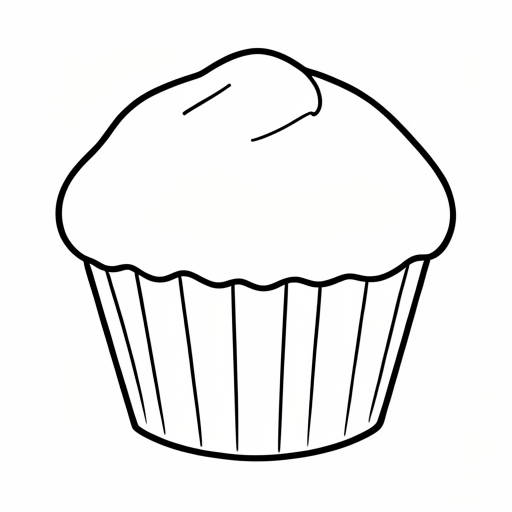 Printable outline of Muffin