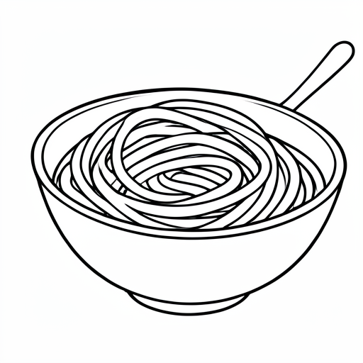 Printable outline of Noodles