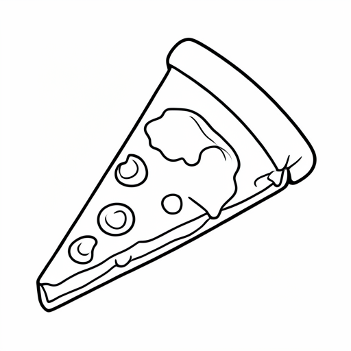 Printable outline of Pizza Slice