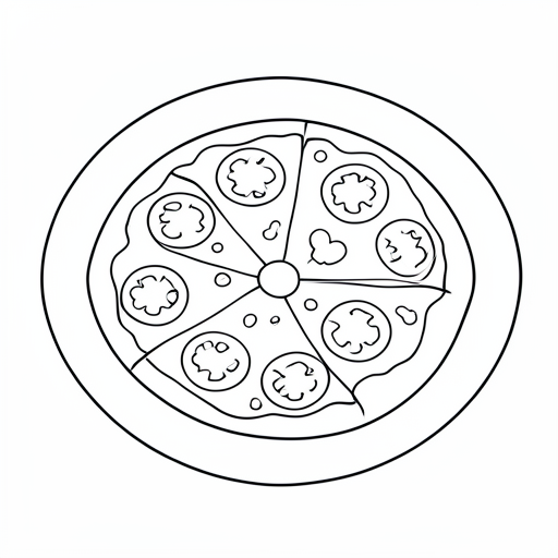 Printable outline of Pizza