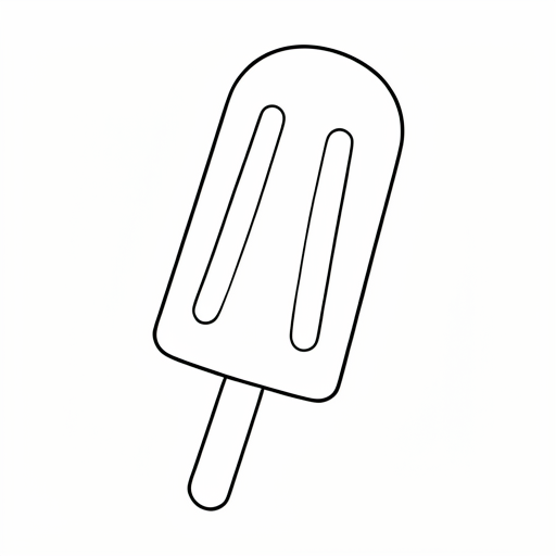 Printable outline of Popsicle