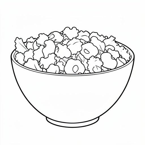 Printable outline of Salad Bowl