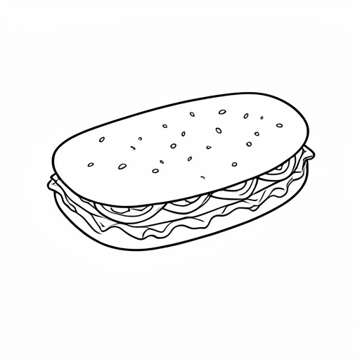 Printable outline of Sandwich