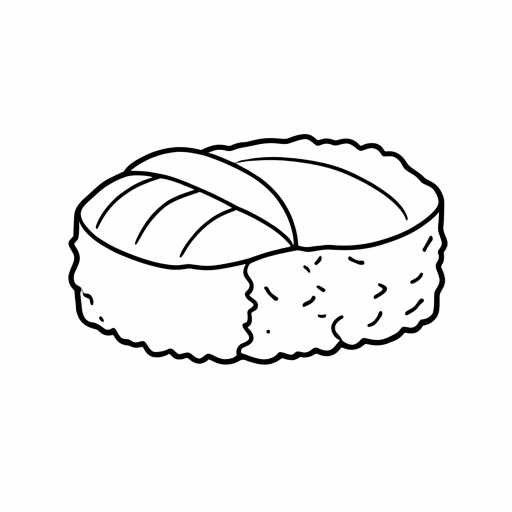 Printable outline of Sushi