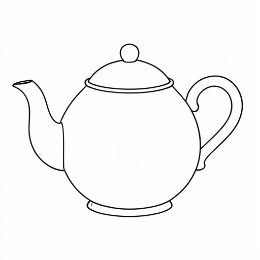 Printable outline of Teapot