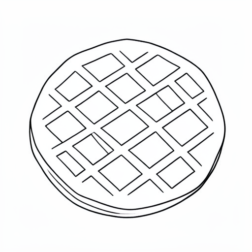 Printable outline of Waffle