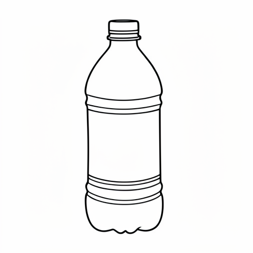 Printable outline of Water Bottle