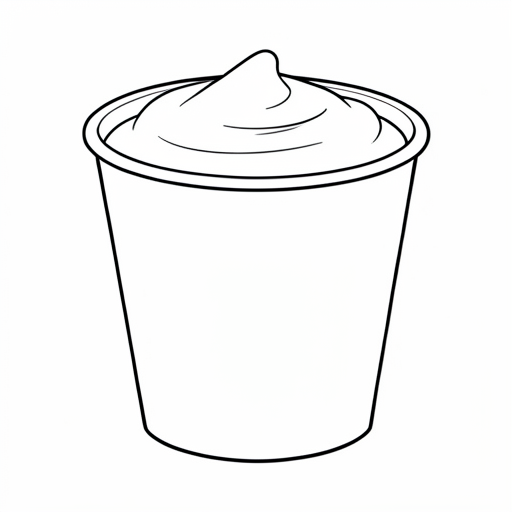 Printable outline of Yogurt Cup
