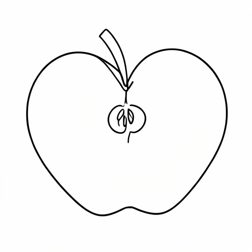 Printable outline of Apple Slice