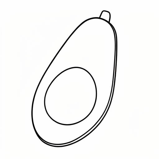 Printable outline of Avocado