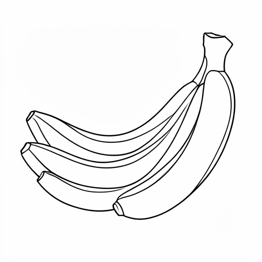Printable outline of Banana Bunch