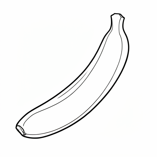 Printable outline of Banana