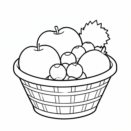 Printable outline of Berry Basket