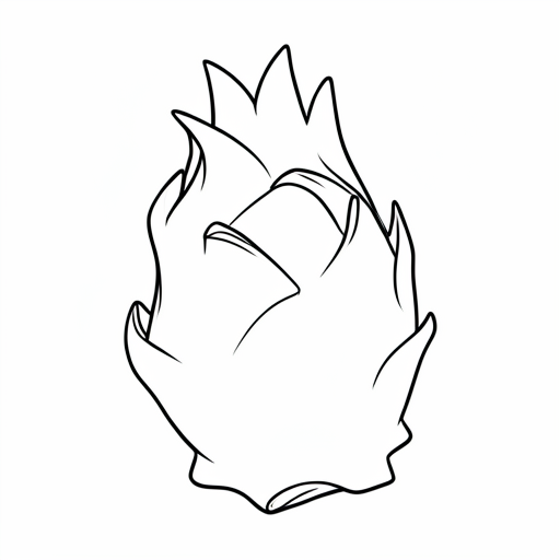 Printable outline of Dragon Fruit