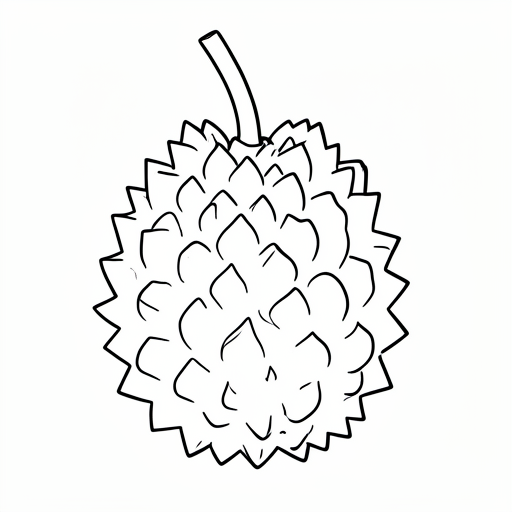 Printable outline of Durian